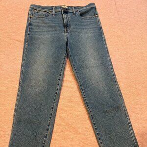 Madewell High-Rise Stovepipe Jeans Size 32 Blue Denim Medium Wash, Never Worn